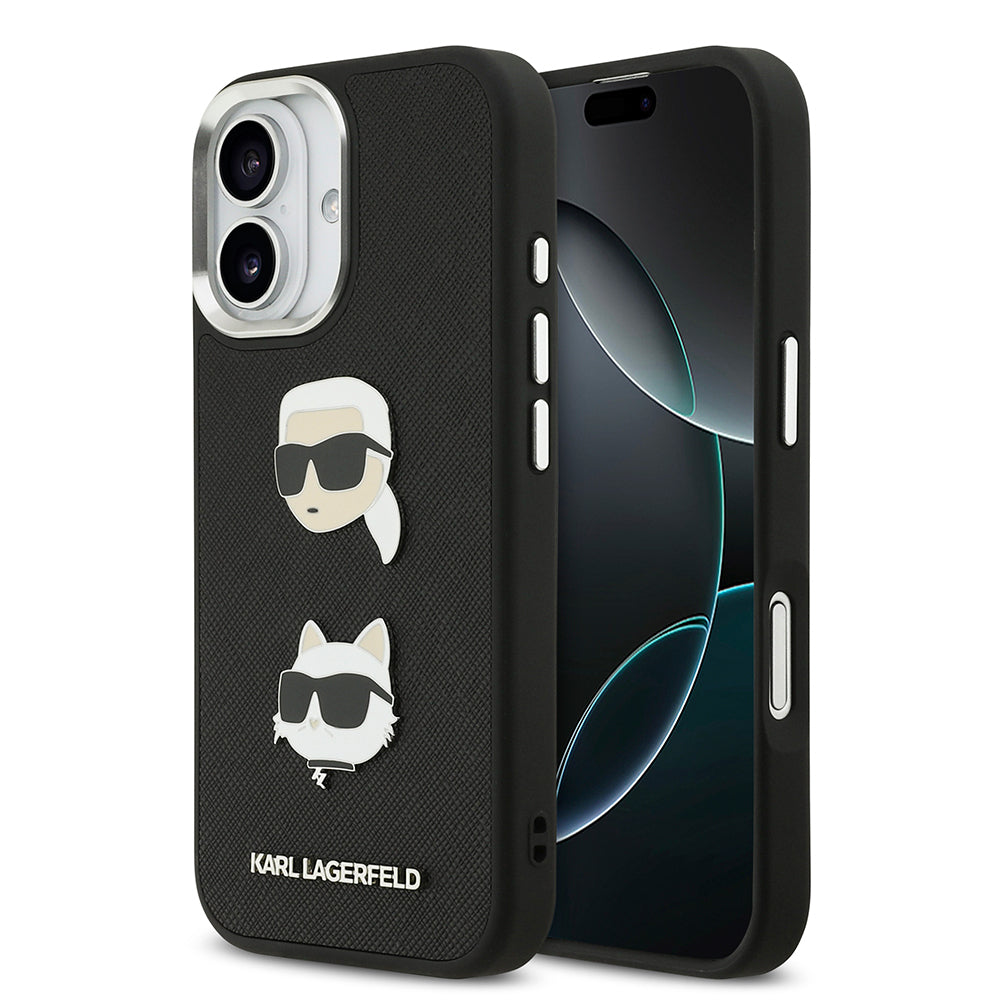 Karl Lagerfeld iPhone 17 Metal Logolu K&C Heads Pin Kılıf
