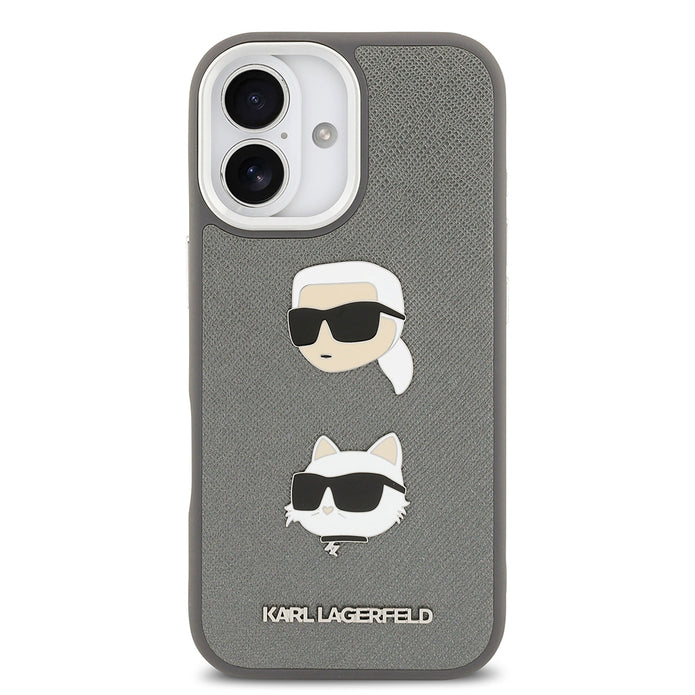 Karl Lagerfeld iPhone 17 Metal Logolu K&C Heads Pin Kılıf