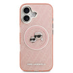 Karl Lagerfeld iPhone 17 Parlayan Simli Karl & Choupette Heads Kılıf