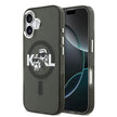 Karl Lagerfeld iPhone 17 Parlayan Simli Karl & Choupette Sketch Logo Kılıf