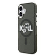 Karl Lagerfeld iPhone 17 Parlayan Simli Karl & Choupette Sketch Logo Kılıf