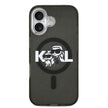 Karl Lagerfeld iPhone 17 Parlayan Simli Karl & Choupette Sketch Logo Kılıf