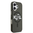 Karl Lagerfeld iPhone 17 Parlayan Simli Karl & Choupette Sketch Logo Kılıf