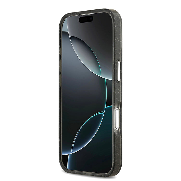 Karl Lagerfeld iPhone 17 Parlayan Simli Karl & Choupette Sketch Logo Kılıf