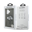 Karl Lagerfeld iPhone 17 Parlayan Simli Karl & Choupette Sketch Logo Kılıf