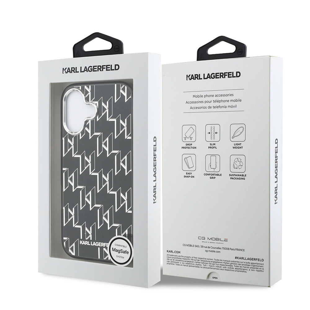 Karl Lagerfeld iPhone 17 IML Baskılı Monogram MagSafe Uyumlu Kılıf