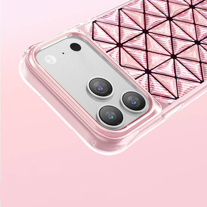 Zore Paris iPhone 17 Pro Kairo 3D Buz Blok TPU Kılıf