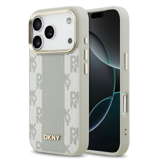 DKNY iPhone 17 Pro Checkered Pattern 3D MagSafe Uyumlu Kılıf – Fotoğraf 1