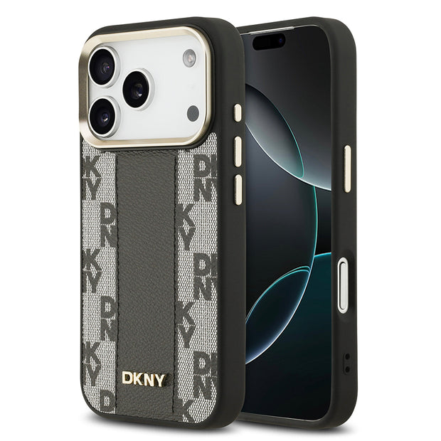 DKNY iPhone 17 Pro Checkered Pattern 3D MagSafe Uyumlu Kılıf – Fotoğraf 5
