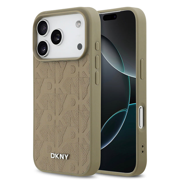 DKNY iPhone 17 Pro Grid Pattern 3D MagSafe Uyumlu Kılıf – Fotoğraf 1