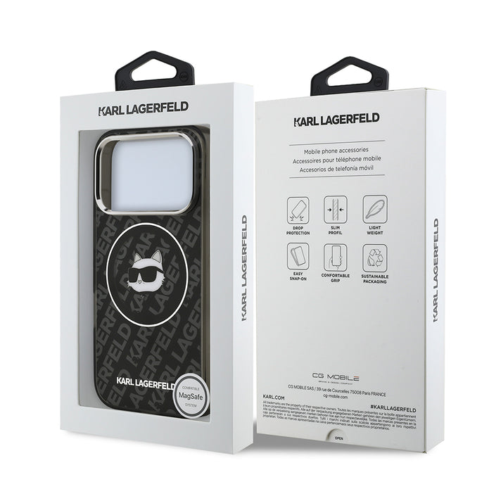 Karl Lagerfeld iPhone 17 Pro IML Baskılı Choupette Heads Kılıf