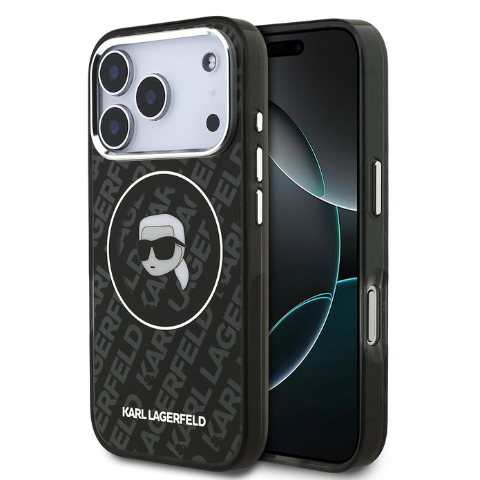 Karl Lagerfeld iPhone 17 Pro IML Baskılı KL Heads Kılıf