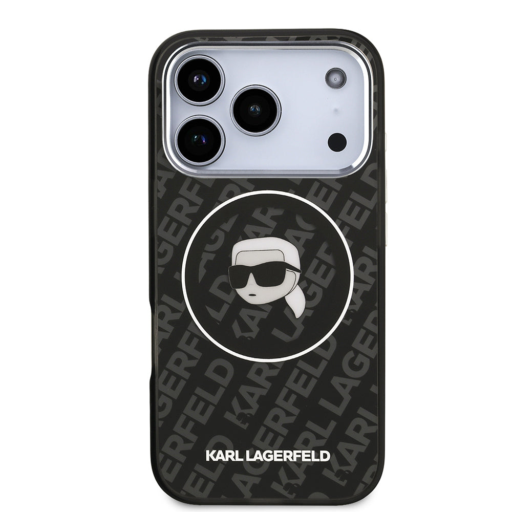 Karl Lagerfeld iPhone 17 Pro IML Baskılı KL Heads Kılıf