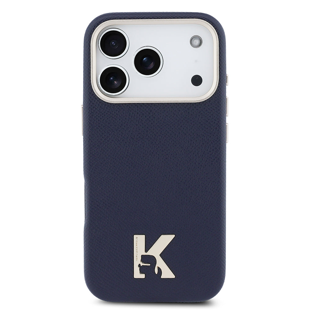 Karl Lagerfeld iPhone 17 Pro KHEAD Logolu Gold Kamera Çerçeveli MagSafe Uyumlu Kılıf