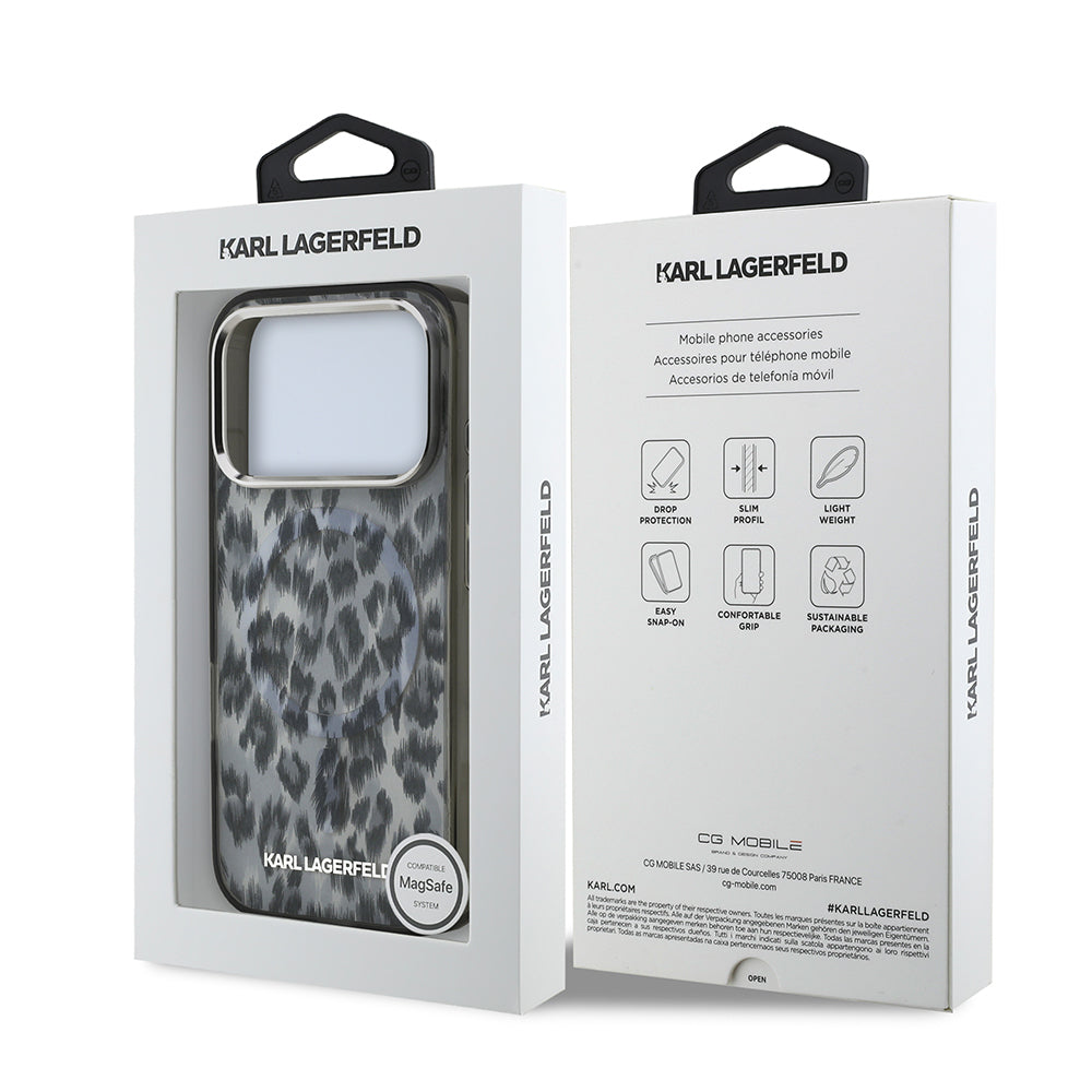 Karl Lagerfeld iPhone 17 Pro IML Leopar Baskılı MagSafe Uyumlu Kılıf