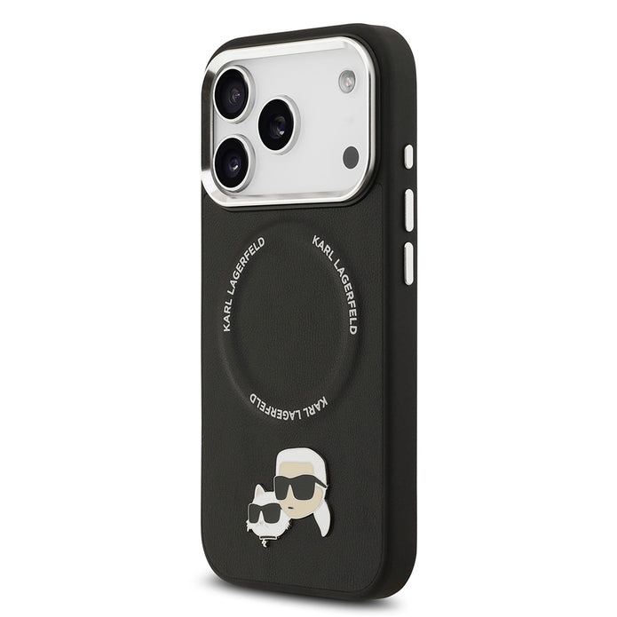 Karl Lagerfeld iPhone 17 Pro Metal Detaylı K&C PU Deri MagSafe Uyumlu Kılıf