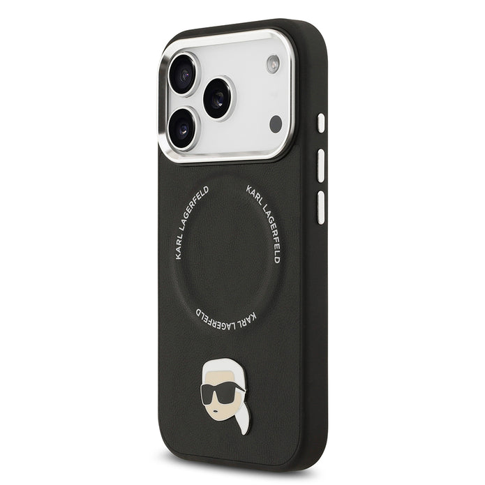 Karl Lagerfeld iPhone 17 Pro Metal Detaylı PU Deri MagSafe Uyumlu Kılıf