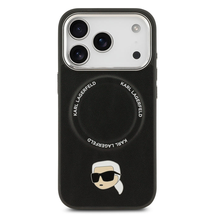 Karl Lagerfeld iPhone 17 Pro Metal Detaylı PU Deri MagSafe Uyumlu Kılıf