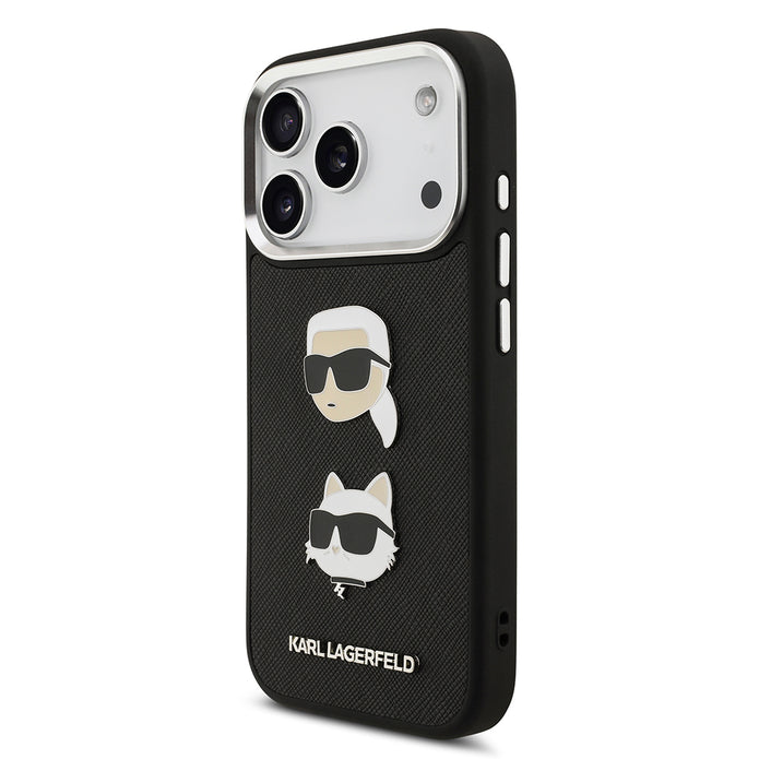 Karl Lagerfeld iPhone 17 Pro Metal Logolu K&C Heads Pin Kılıf