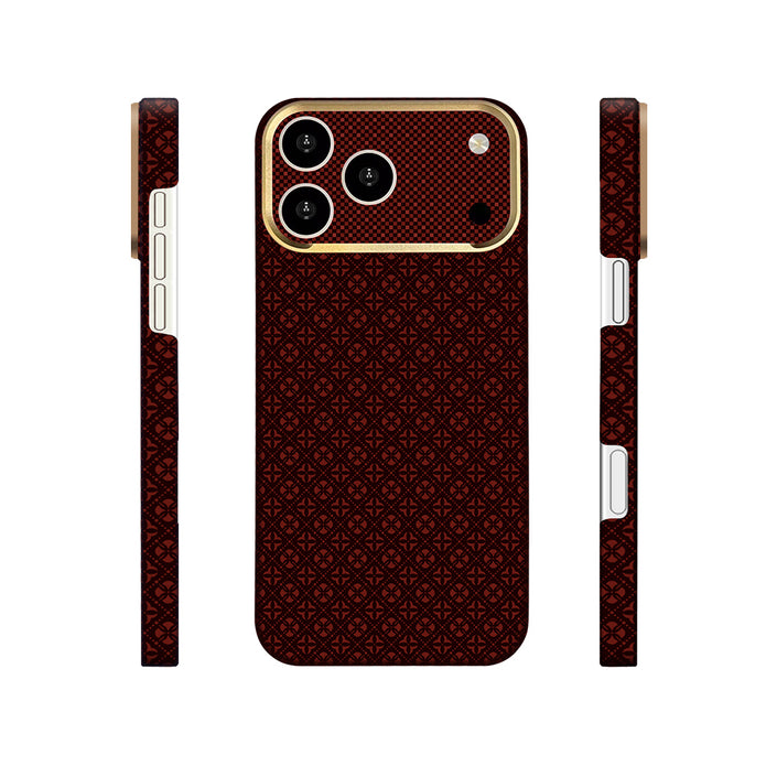 Zore Paris iPhone 17 Pro Velix Retro Çiçek Desenli Sert PC MagSafe Uyumlu Kılıf