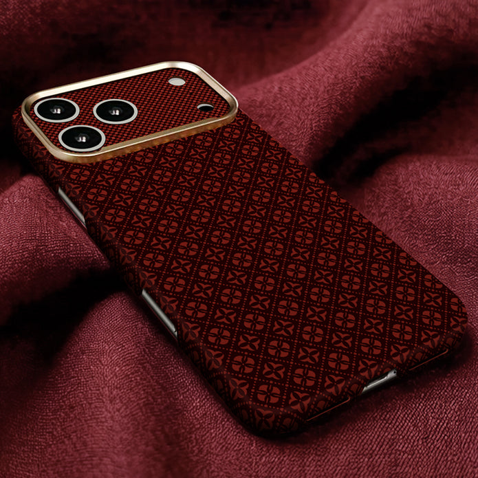 Zore Paris iPhone 17 Pro Velix Retro Çiçek Desenli Sert PC MagSafe Uyumlu Kılıf