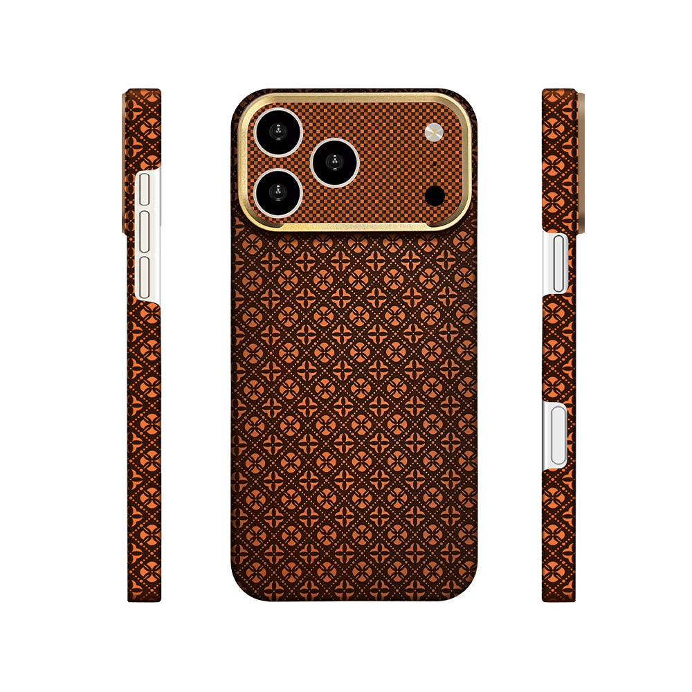Zore Paris iPhone 17 Pro Velix Retro Çiçek Desenli Sert PC MagSafe Uyumlu Kılıf