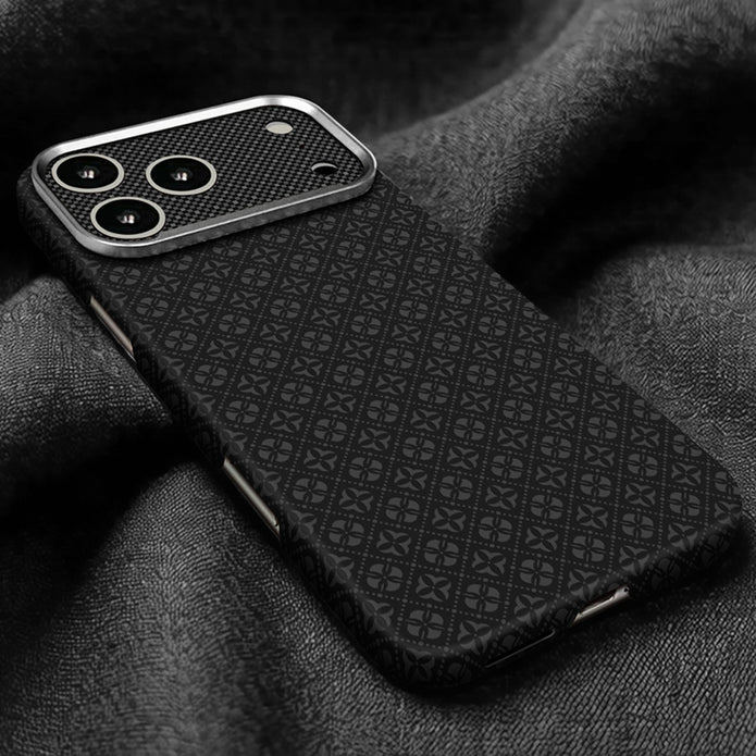 Zore Paris iPhone 17 Pro Velix Retro Çiçek Desenli Sert PC MagSafe Uyumlu Kılıf