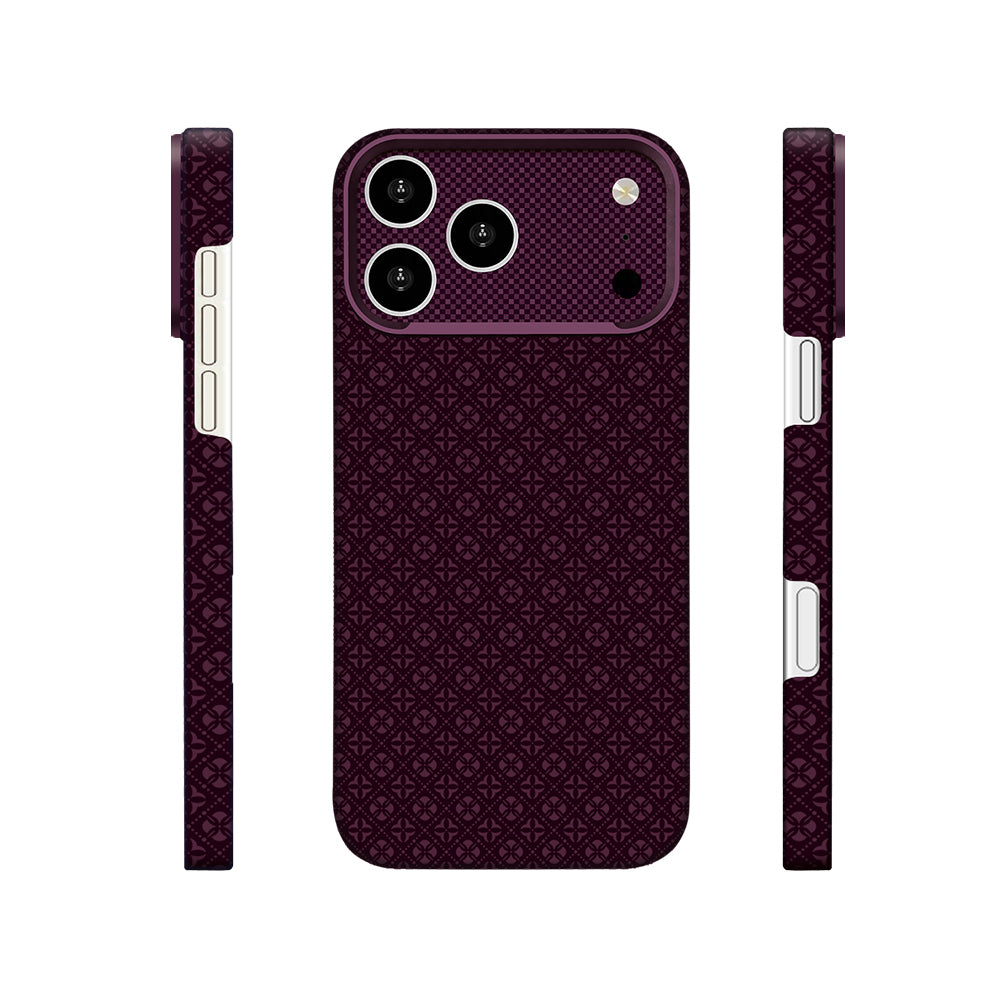 Zore Paris iPhone 17 Pro Velix Retro Çiçek Desenli Sert PC MagSafe Uyumlu Kılıf
