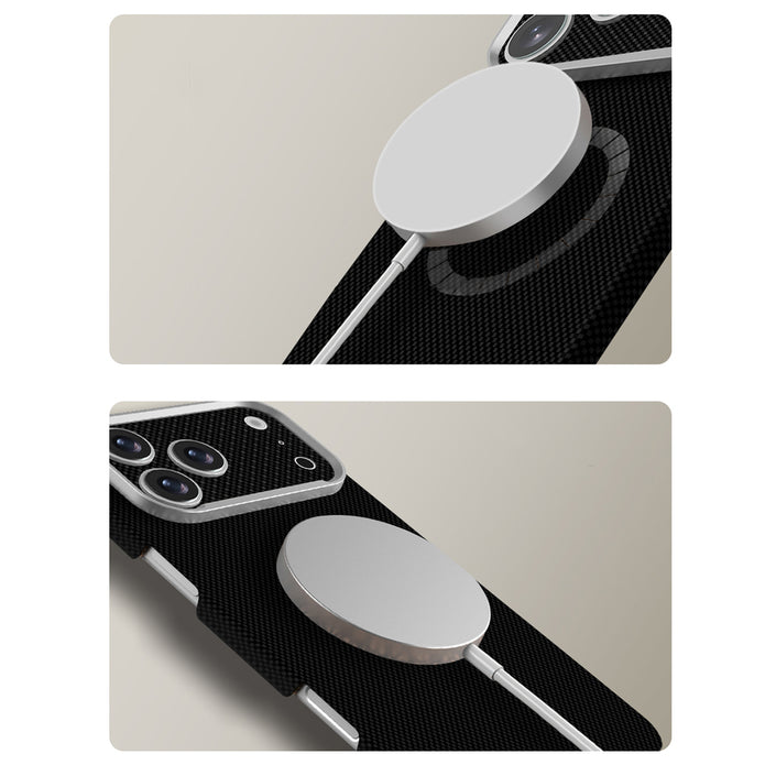Zore Paris iPhone 17 Pro Zerre 400D Aramid Desenli Sert PC MagSafe Uyumlu Kılıf – Fotoğraf 3