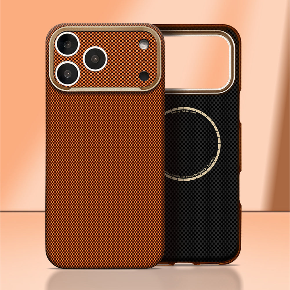 Zore Paris iPhone 17 Pro Zerre 400D Aramid Desenli Sert PC MagSafe Uyumlu Kılıf – Fotoğraf 11