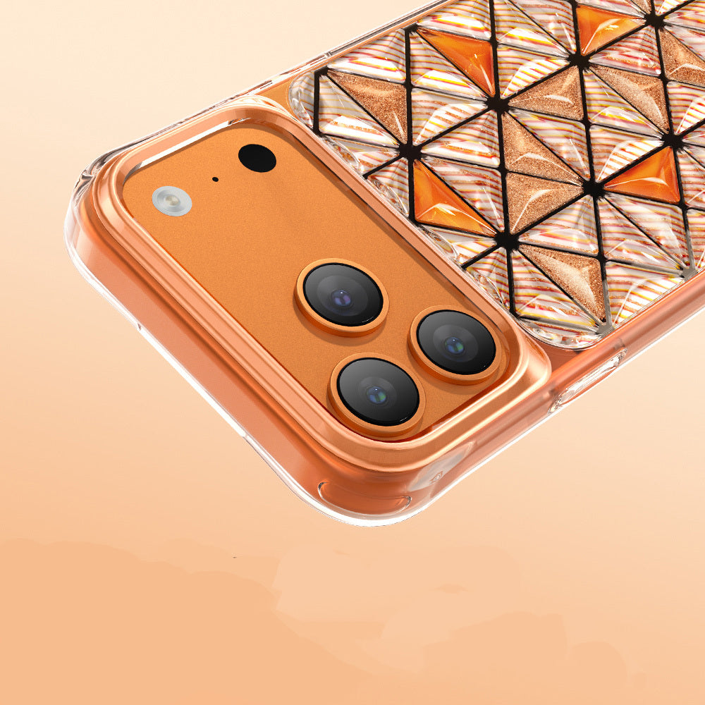 Zore Paris iPhone 17 Pro Max Kairo 3D Buz Blok TPU Kılıf