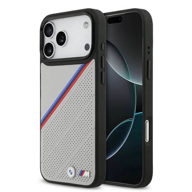 BMW iPhone 17 Pro Max M Şeritli Delikli Deri MagSafe Uyumlu Kılıf – Fotoğraf 7