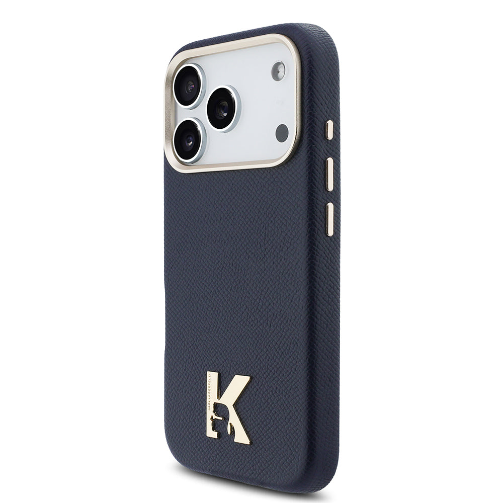 Karl Lagerfeld iPhone 17 Pro Max KHEAD Logolu Gold Kamera Çerçeveli MagSafe Uyumlu Kılıf