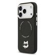 Karl Lagerfeld iPhone 17 Pro Max Metal Kamera ve Butonlu Choupette PU Deri MagSafe Uyumlu Kılıf