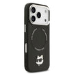 Karl Lagerfeld iPhone 17 Pro Max Metal Kamera ve Butonlu Choupette PU Deri MagSafe Uyumlu Kılıf
