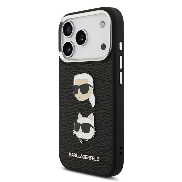 Karl Lagerfeld iPhone 17 Pro Max Metal Logolu K&C Heads Pin Kılıf – Fotoğraf 2