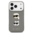 Karl Lagerfeld iPhone 17 Pro Max Metal Logolu K&C Heads Pin Kılıf