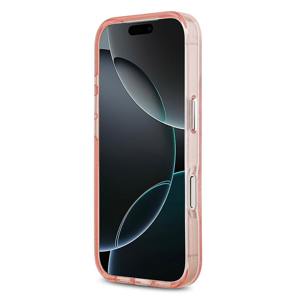 Karl Lagerfeld iPhone 17 Pro Max Parlayan Simli Karl & Choupette Heads Kılıf