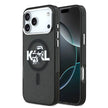 Karl Lagerfeld iPhone 17 Pro Max Parlayan Simli Karl & Choupette Sketch Logo Kılıf