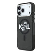 Karl Lagerfeld iPhone 17 Pro Max Parlayan Simli Karl & Choupette Sketch Logo Kılıf