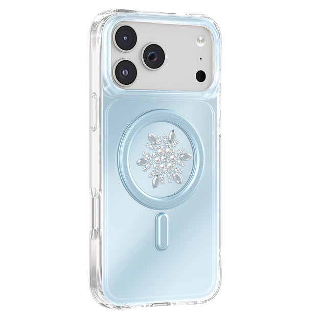 Zore Paris iPhone 17 Pro Max Mova Kristal Detaylı PC TPU MagSafe Uyumlu Kılıf