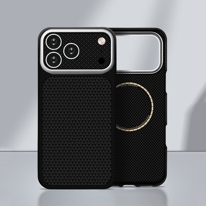 Zore Paris iPhone 17 Pro Max Nexel Dokulu Sert PC MagSafe Uyumlu Kılıf – Fotoğraf 2