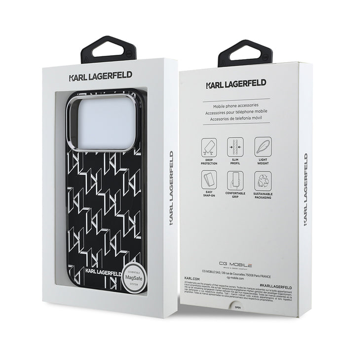 Karl Lagerfeld iPhone 17 Pro Max IML Baskılı Monogram MagSafe Uyumlu Kılıf