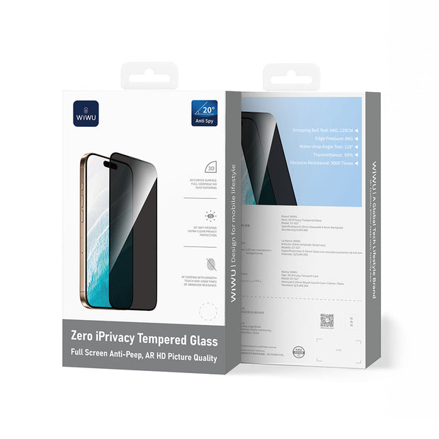 GT-027 Zero Curved Privacy Parmak İzi Bırakmayan iPhone 17 Ekran Koruyucu – Fotoğraf 2