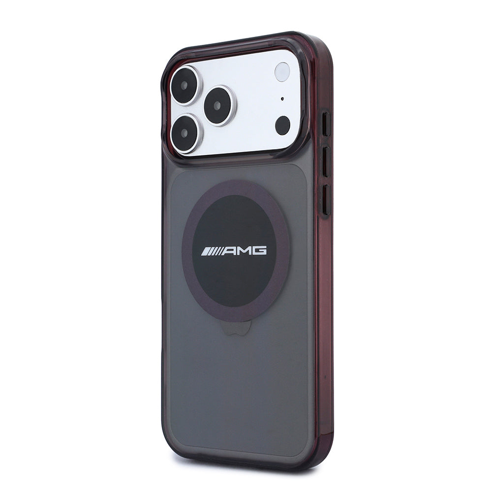 AMG iPhone 18 Pro Bicolor Block Şeffaf IML Logolu MagSafe Uyumlu Kılıf