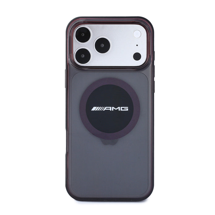 AMG iPhone 18 Pro Bicolor Block Şeffaf IML Logolu MagSafe Uyumlu Kılıf