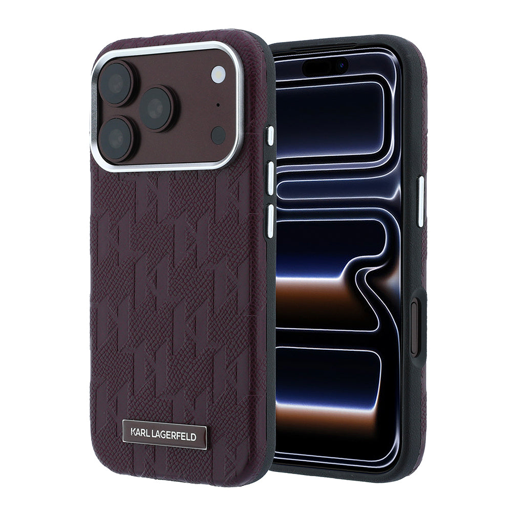 Karl Lagerfeld iPhone 18 Pro KL Yazılı Hot Stamp MagSafe Uyumlu Kılıf