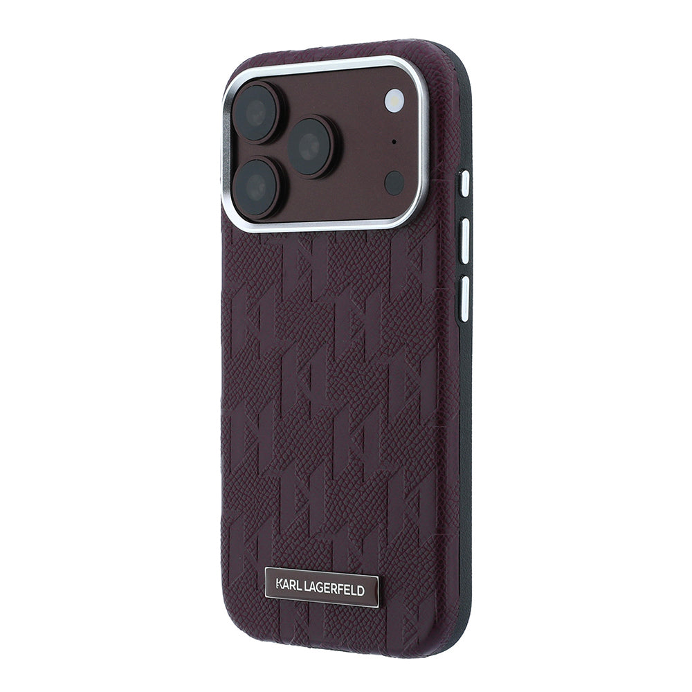 Karl Lagerfeld iPhone 18 Pro KL Yazılı Hot Stamp MagSafe Uyumlu Kılıf