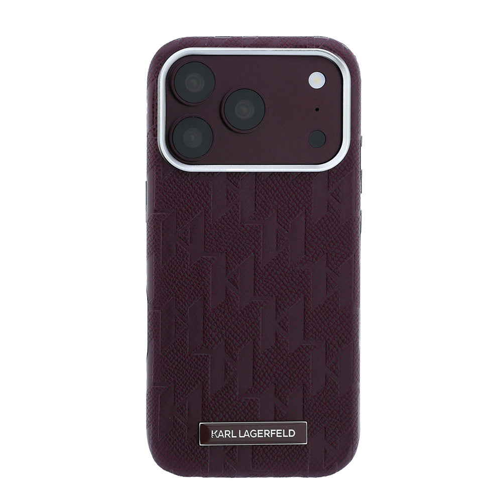 Karl Lagerfeld iPhone 18 Pro KL Yazılı Hot Stamp MagSafe Uyumlu Kılıf