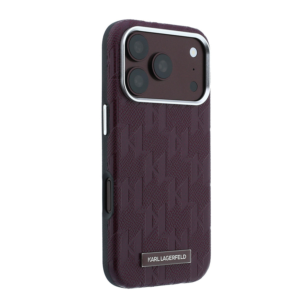 Karl Lagerfeld iPhone 18 Pro KL Yazılı Hot Stamp MagSafe Uyumlu Kılıf